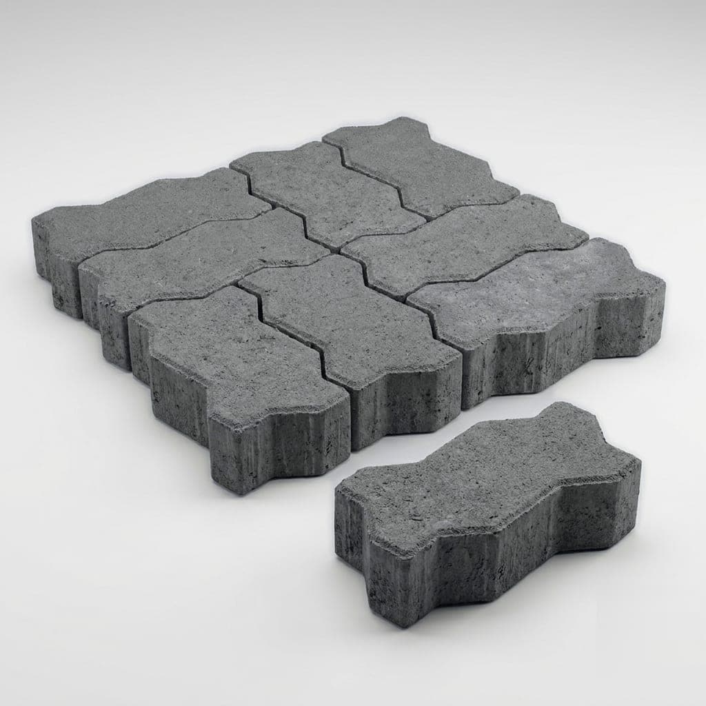 Paver Unistein 16 Faces 06x11x22,5cm, detalhe